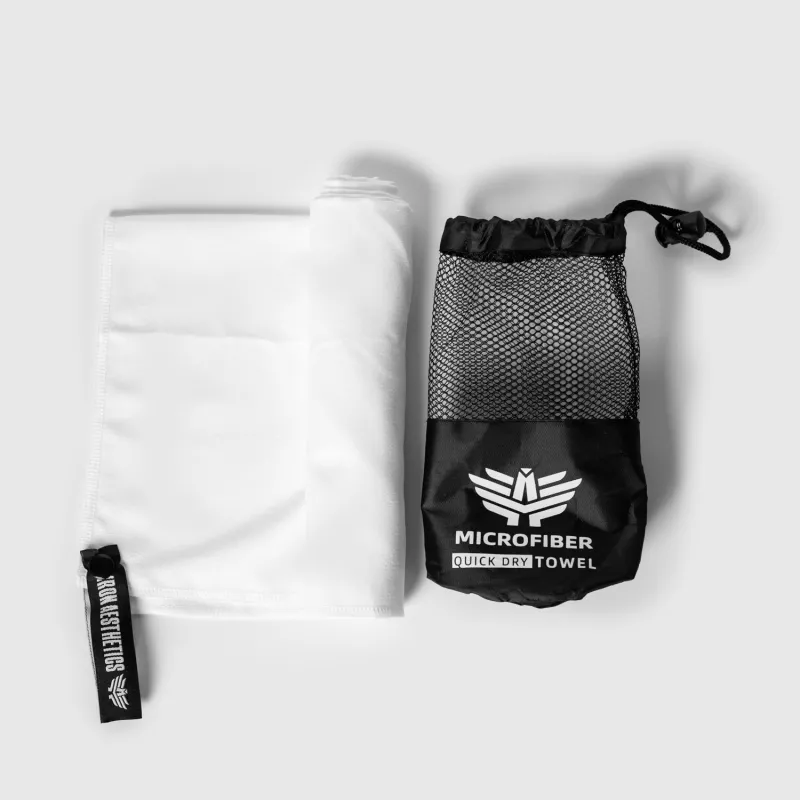 Športový rýchloschnúci uterák Iron Aesthetics Dry, biely-5
