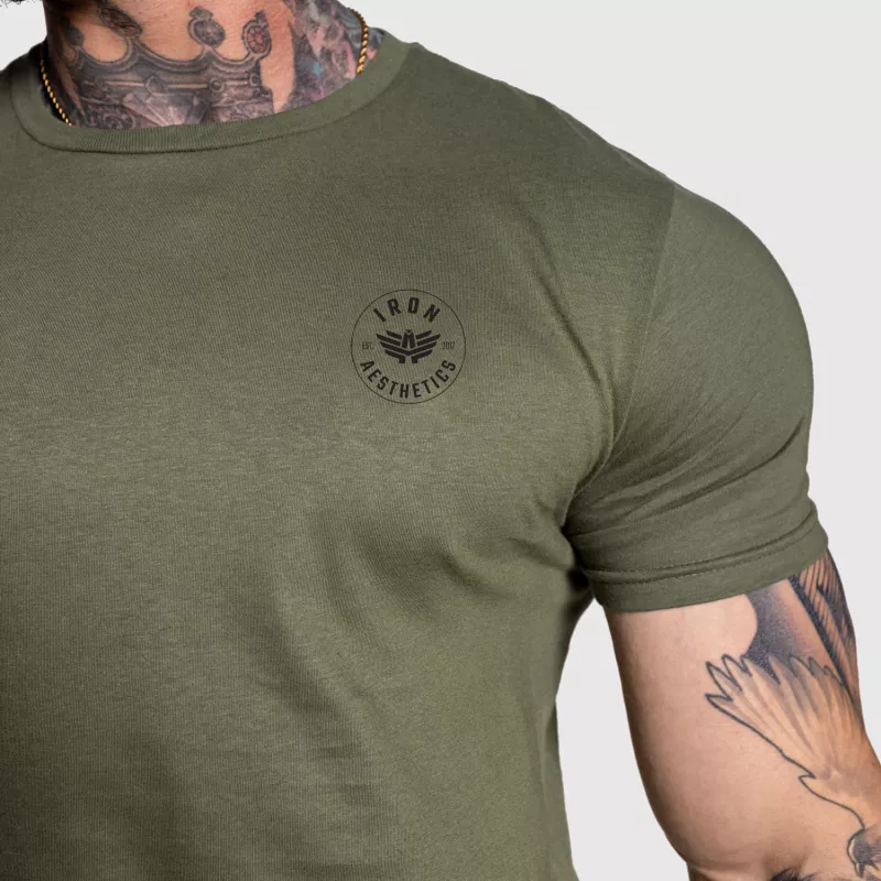Pánske športové tričko Iron Aesthetics Circle, vojenská zelená-2