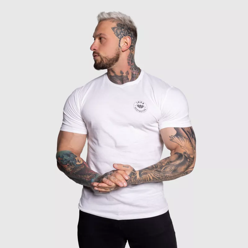Pánske športové tričko Iron Aesthetics Circle, biele-3