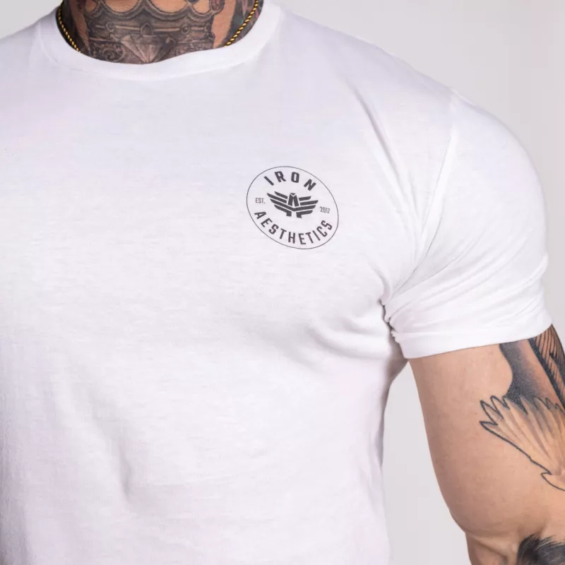 Pánske športové tričko Iron Aesthetics Circle, biele-2