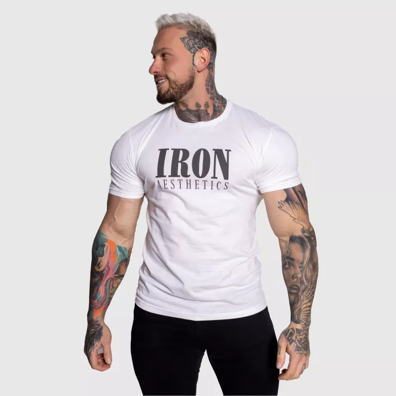 Pánske športové tričko Iron Aesthetics Urban, biele-1