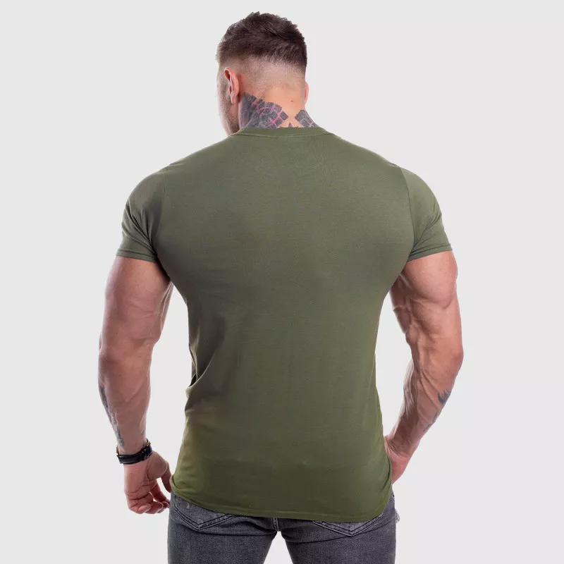 Pánske fitness tričko Iron Aesthetics Beast Mode Est. 2017, vojenská zelená-5