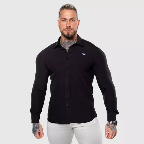 Strečová košeľa Iron Aesthetics Slim Stretch, čierna
