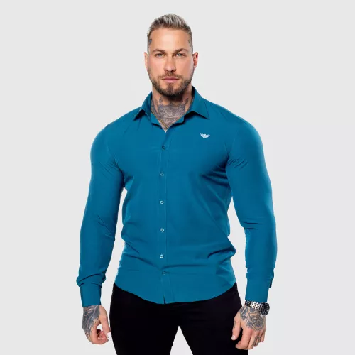 Strečová košeľa Iron Aesthetics Slim Stretch, smaragdová