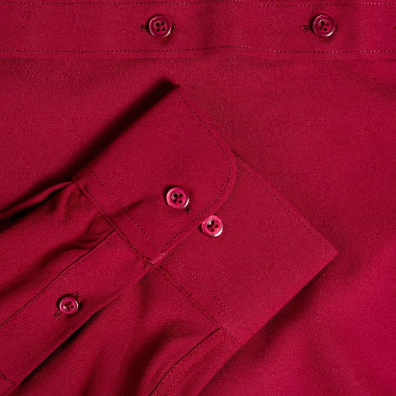 Strečová košeľa Iron Aesthetics Slim Stretch, bordová · záber 12