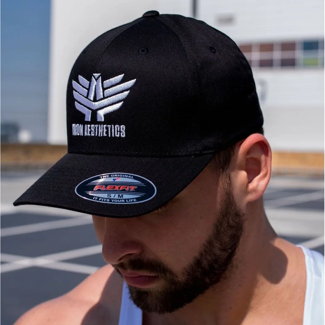 Pánska šiltovka Iron Aesthetics FlexFit, čierna-1
