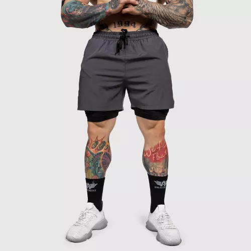 Funkčné šortky SweatPro 2in1, tmavosivé