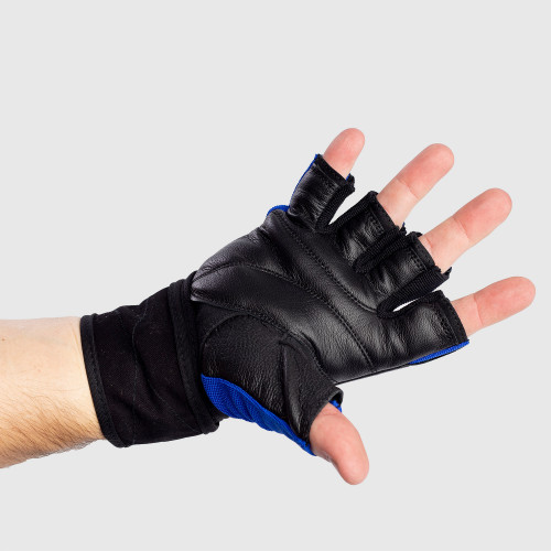 Fitness rukavice Iron Aesthetics, modré