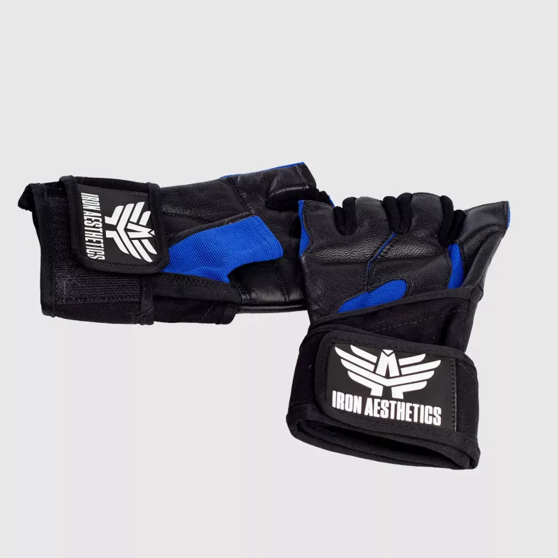 Fitness rukavice Iron Aesthetics, modré-5