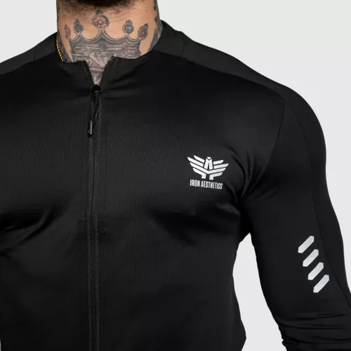 Športový top na zips Unstoppable, čierny