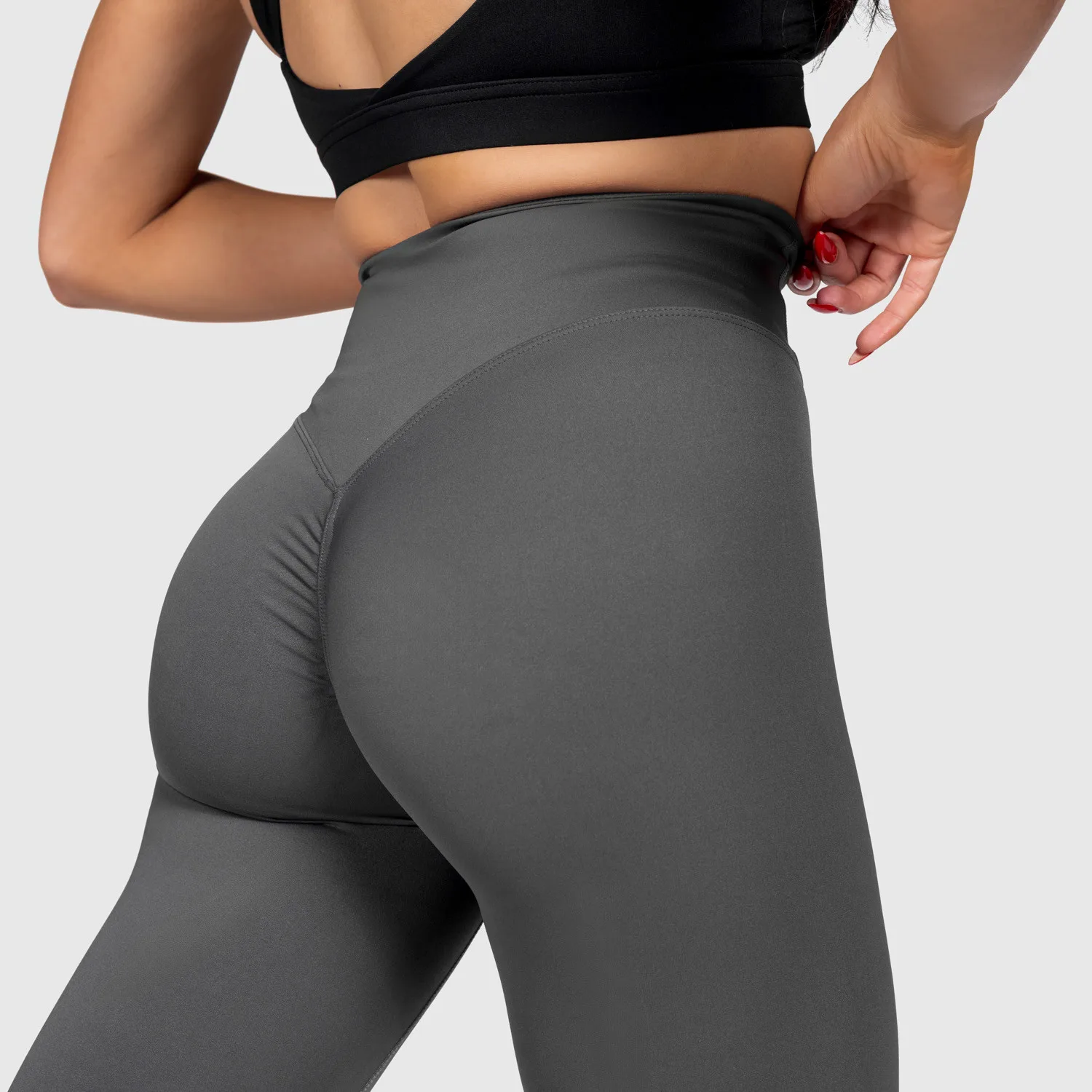 Legíny s vysokým pásom Iron Aesthetics Adapt, sivé-1
