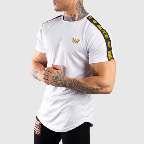Pánske tričko Iron Aesthetics STRIPES, bielo-zlaté