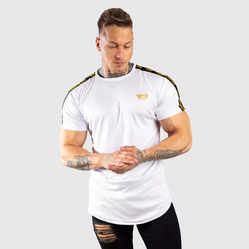 Pánske tričko Iron Aesthetics STRIPES, bielo-zlaté-3