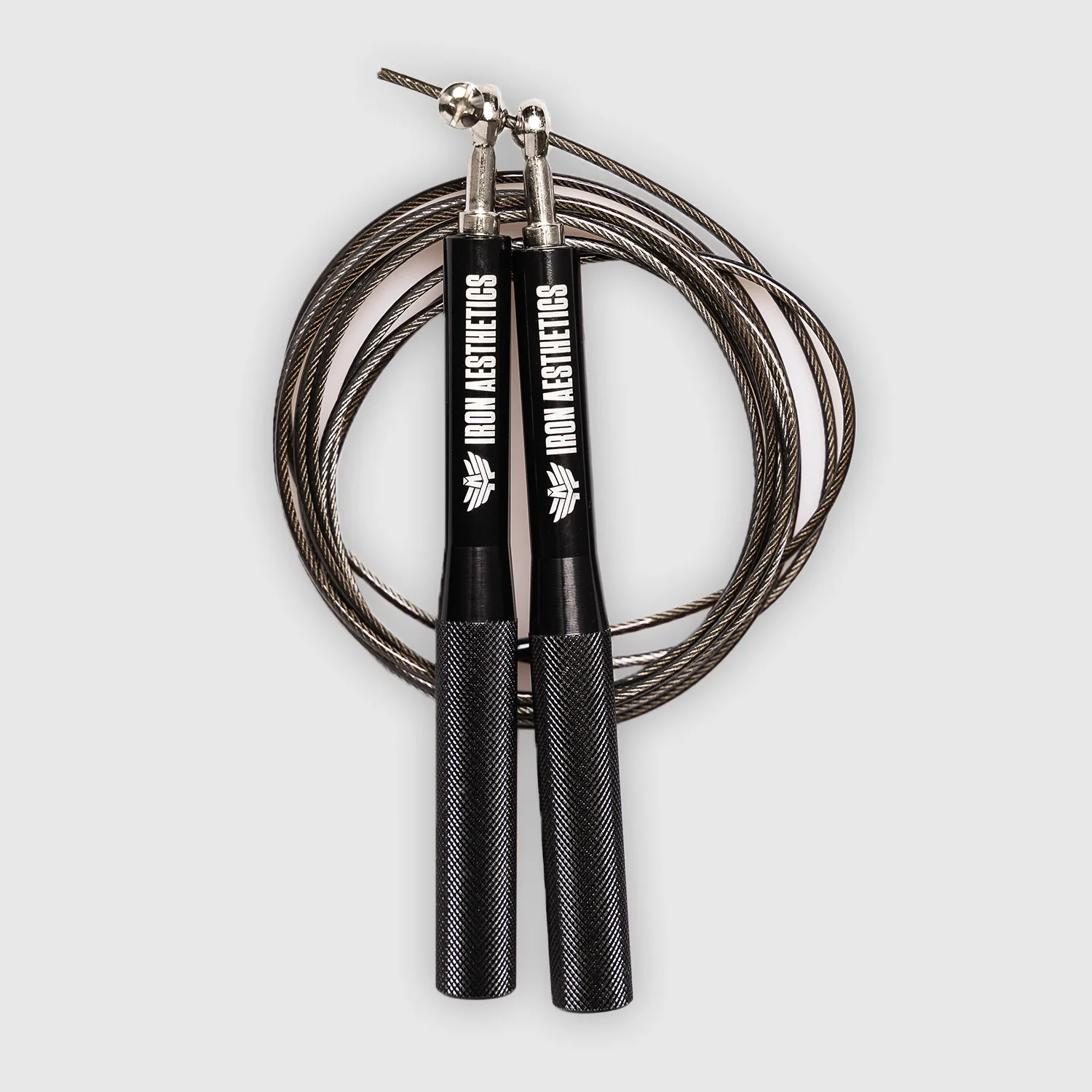 Švihadlo Iron Aesthetics Metal Speed Rope, čierne-1