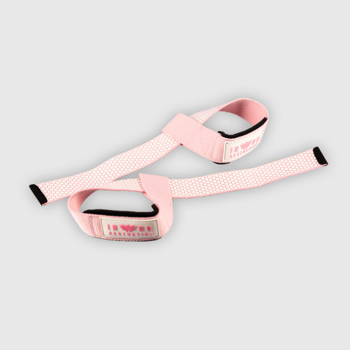 Trhačky s gripom Iron Aesthetics Grip Straps, ružové