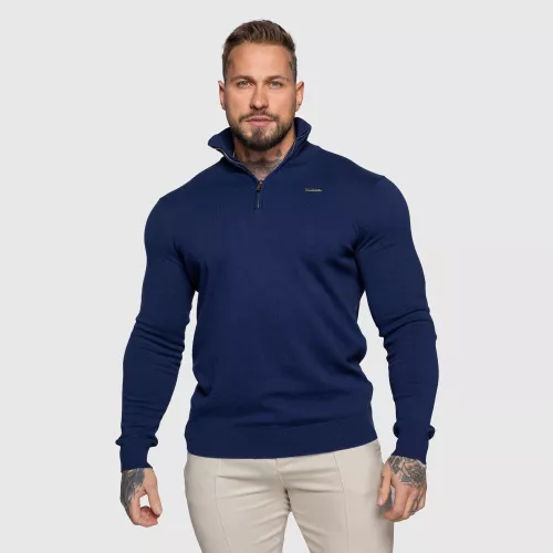 Sveter so zipsom Iron Aesthetics Tomas, navy