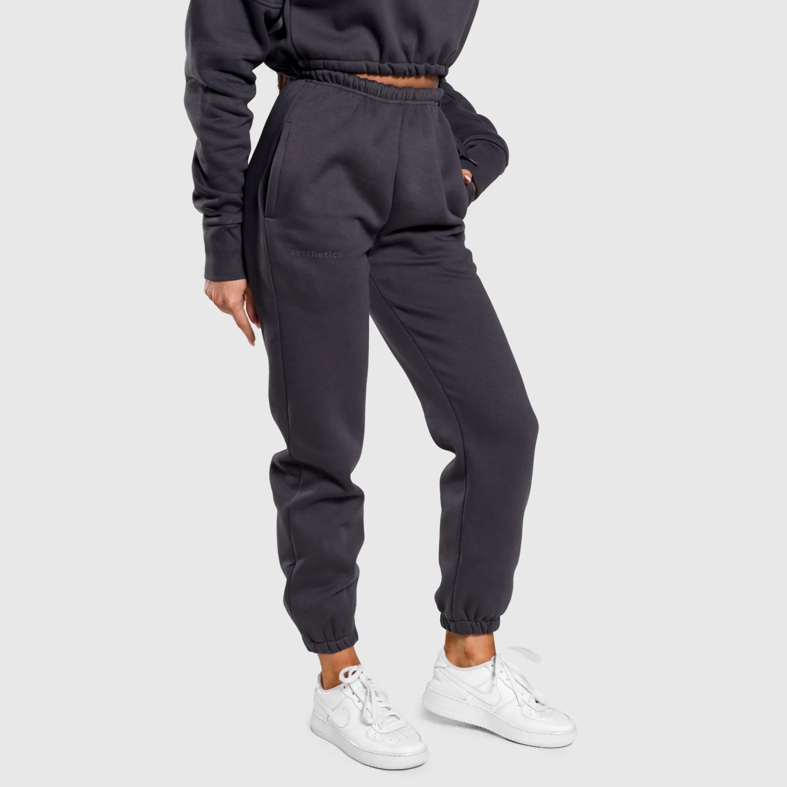 Dámske oversized tepláky Iron Aesthetics Simone, sivé-1