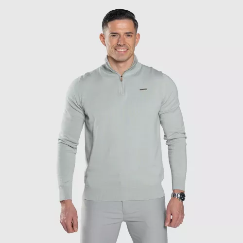 Sveter so zipsom Iron Aesthetics Tomas, zelený sage