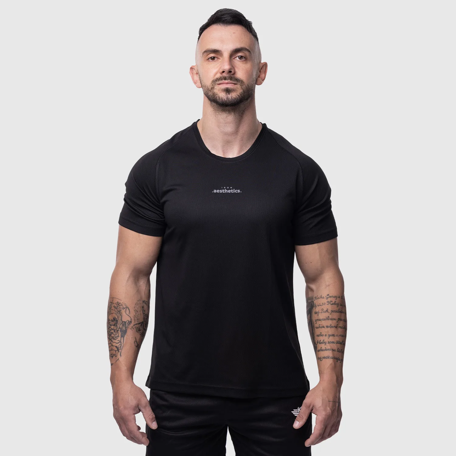 Pánske športové tričko Iron Aesthetics Training, čierne-1