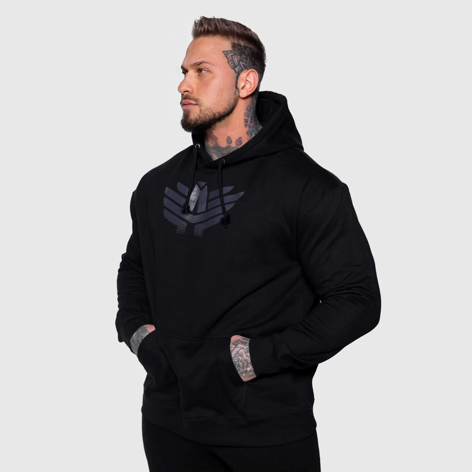 Pánska mikina s kapucňou Iron Aesthetics Apex, čierna-1