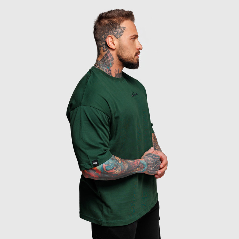 Oversize tričko Iron Aesthetics Major, zelené · záber 6