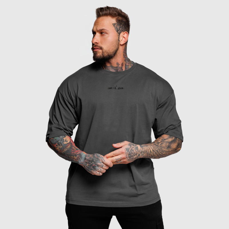 Oversize tričko Iron Aesthetics Major, sivé · záber 6