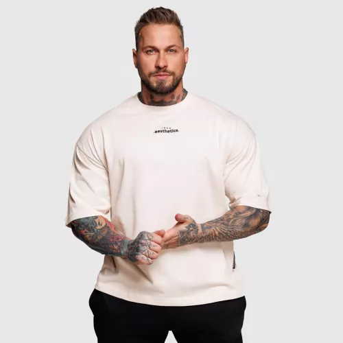 Oversize tričko Iron Aesthetics Major, béžové