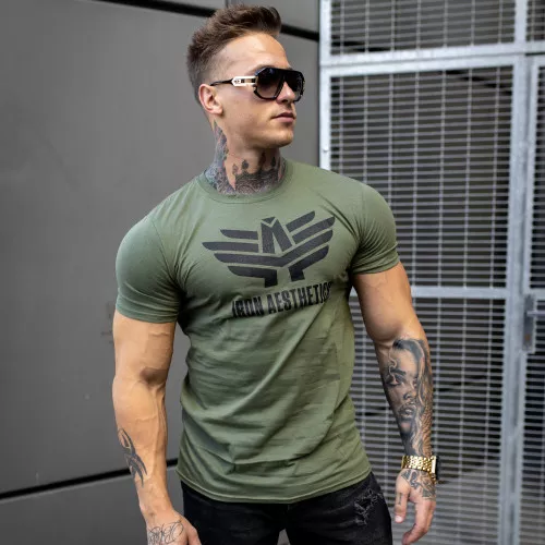 Ultrasoft tričko Iron Aesthetics, vojenská zelená