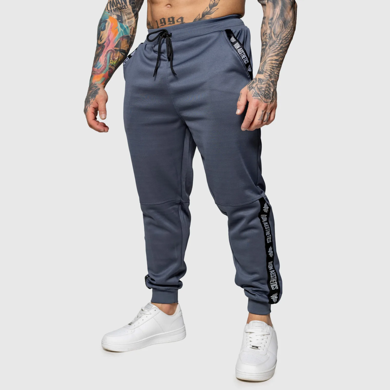 Jogger tepláky Iron Aesthetics Partial, sivé-1