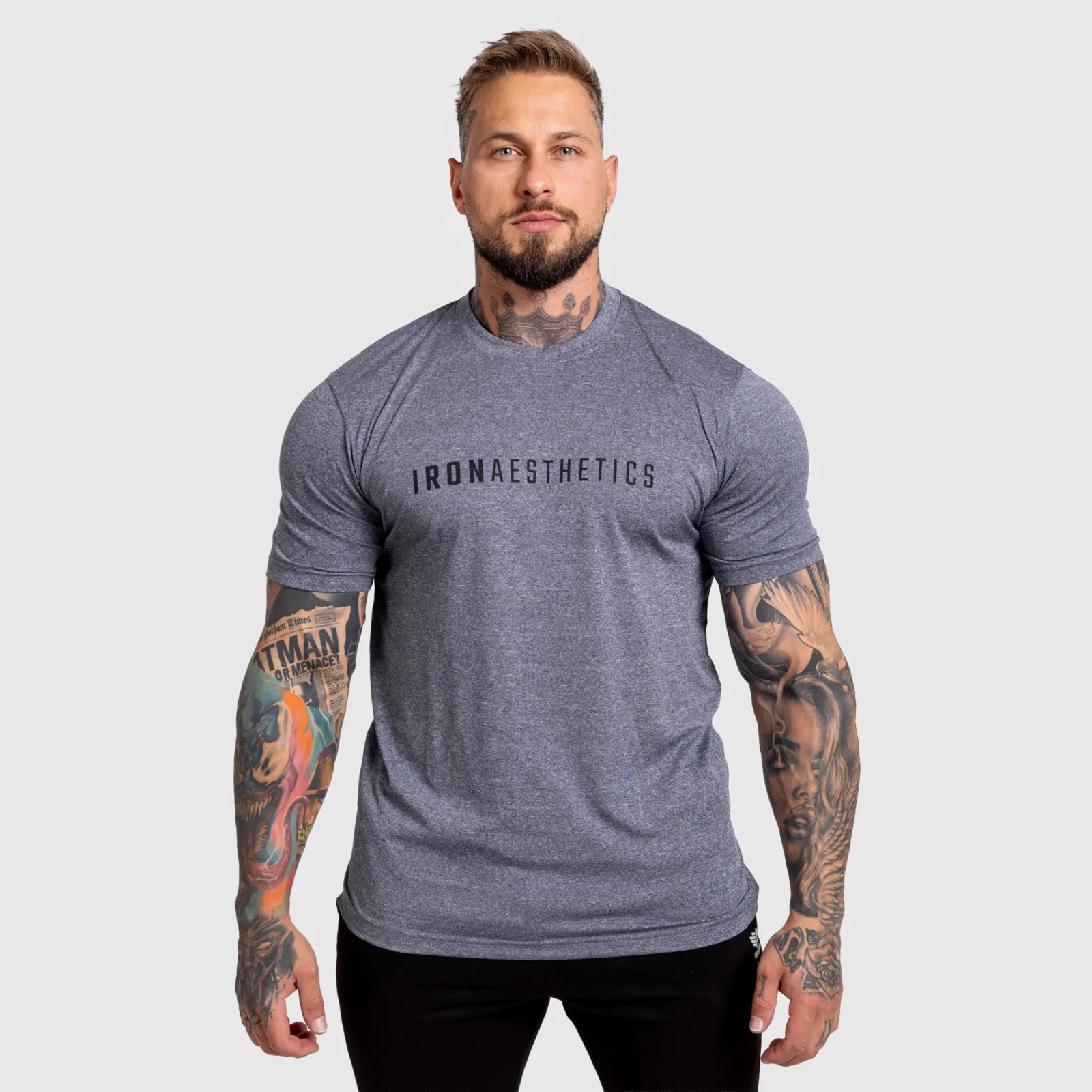 Pánske športové tričko Iron Aesthetics Flow, navy-1