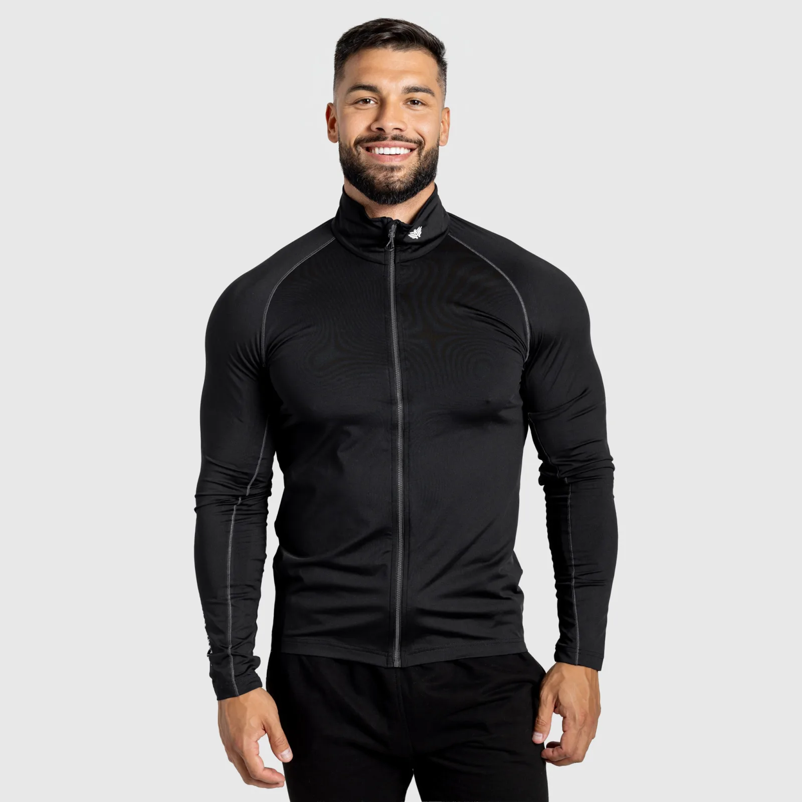 Mikina na zips Iron Aesthetics Stride, čierna-1