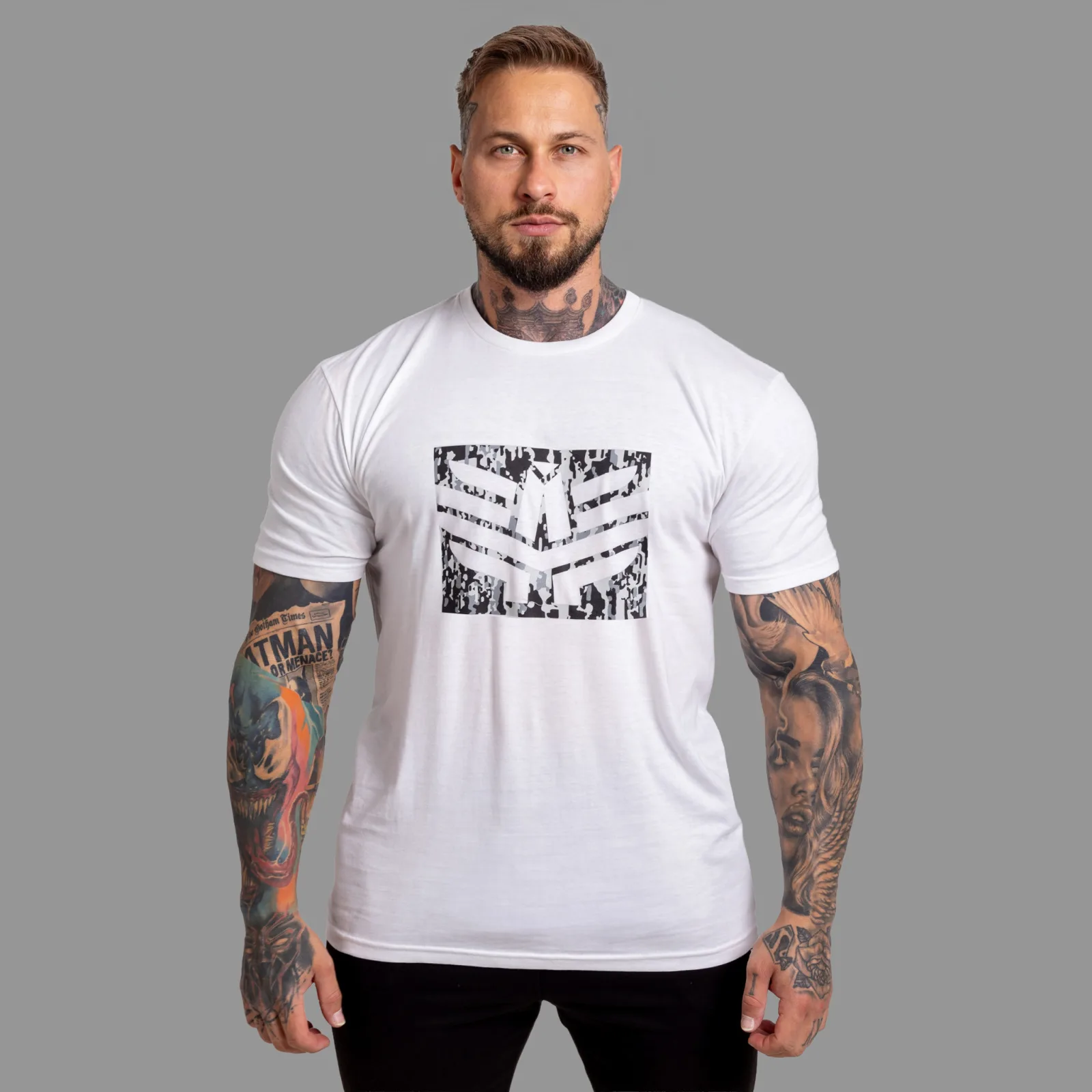 Pánske tričko Iron Aesthetics Tactical, biele-1