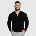 Pánsky sveter Iron Aesthetics Cable Knit, čierny
