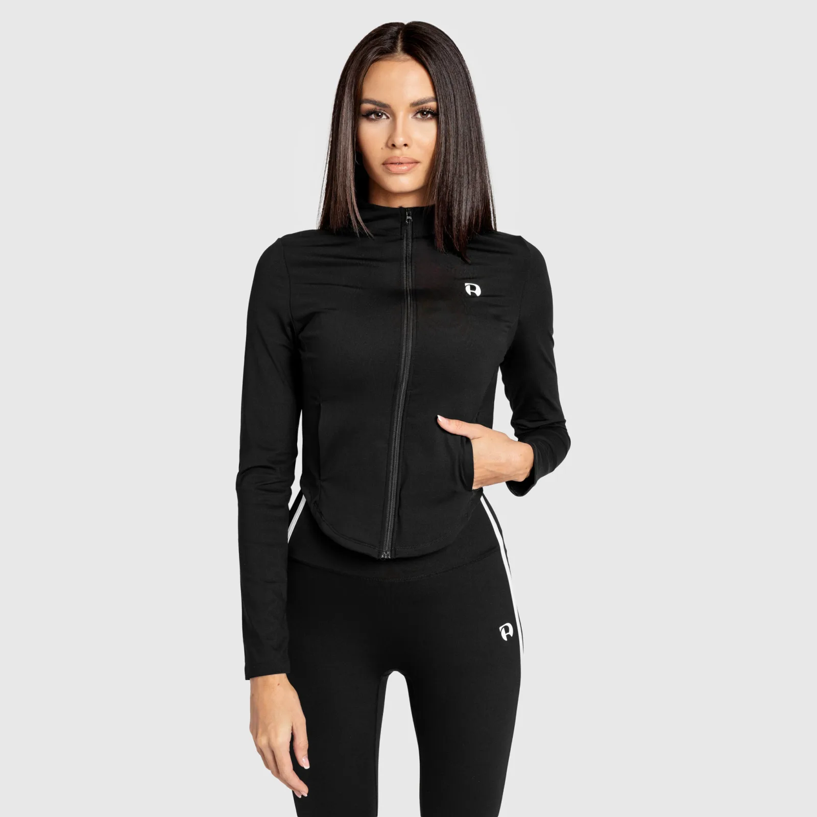 Dámska športová bunda na zips Iron Aesthetics Define, čierna-1