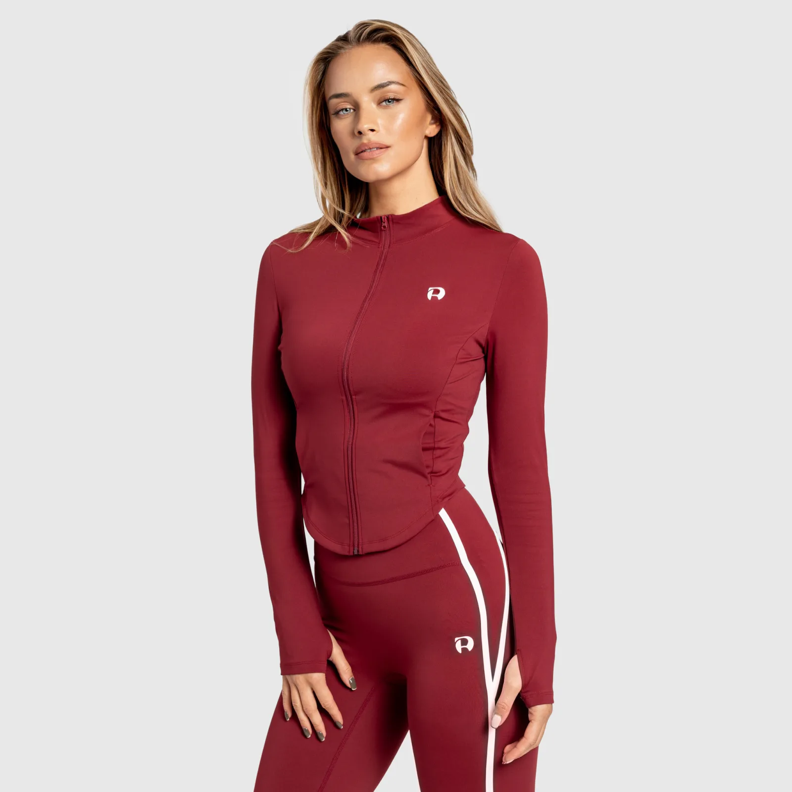Dámska športová bunda na zips Iron Aesthetics Define, bordová-1