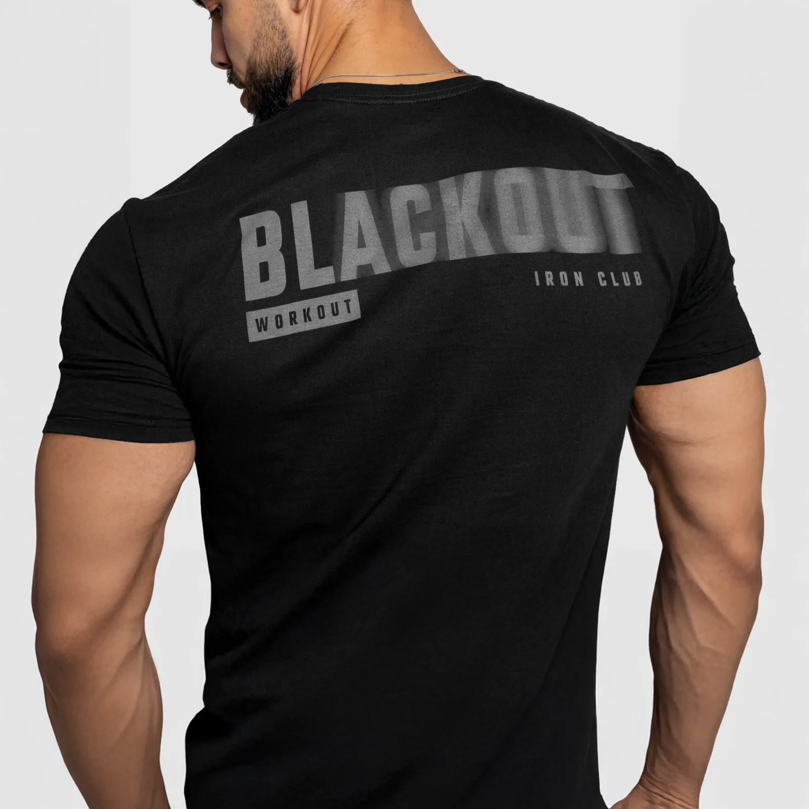 Pánske tričko Iron Aesthetics Blackout, čierne-1