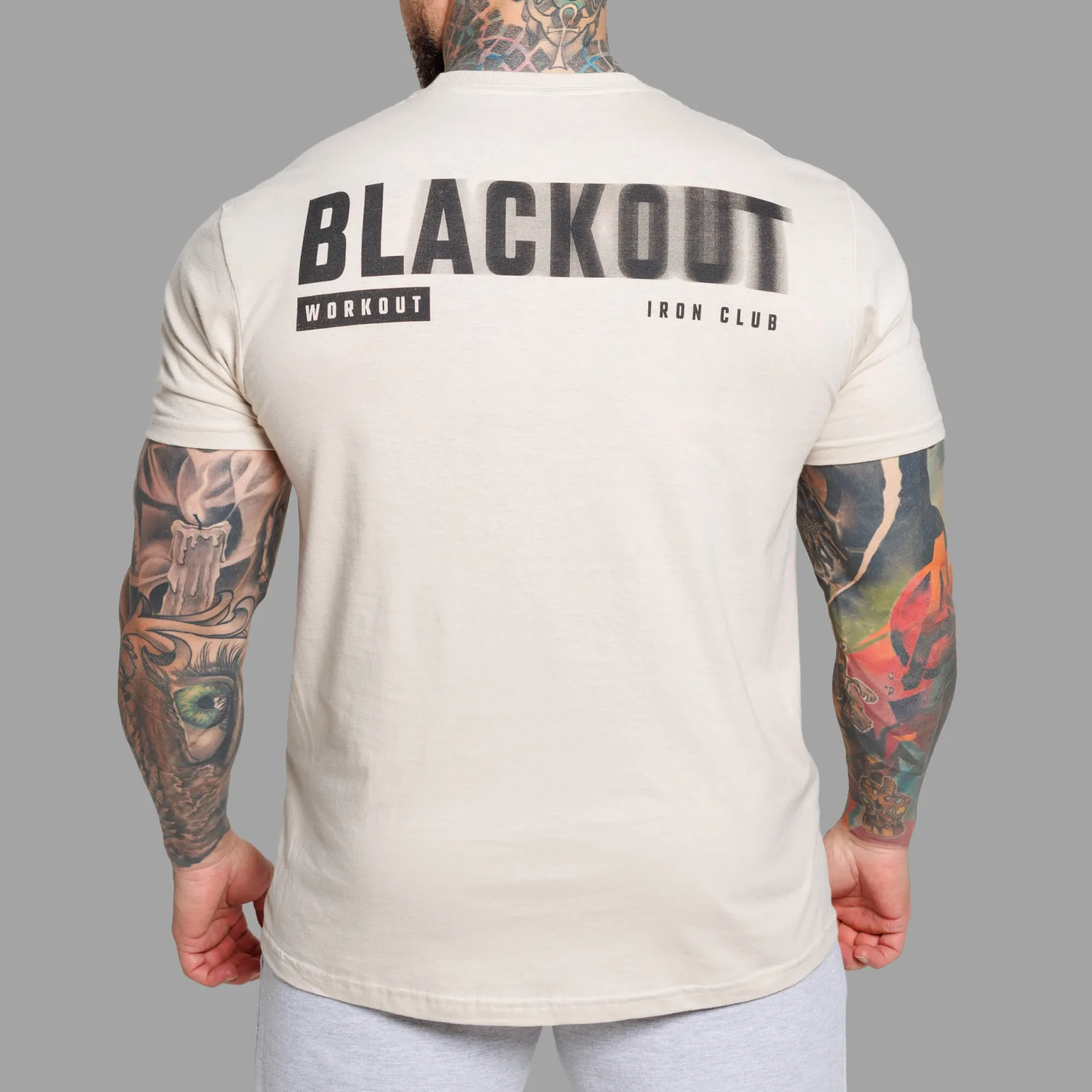 Pánske tričko Iron Aesthetics Blackout, sand-1