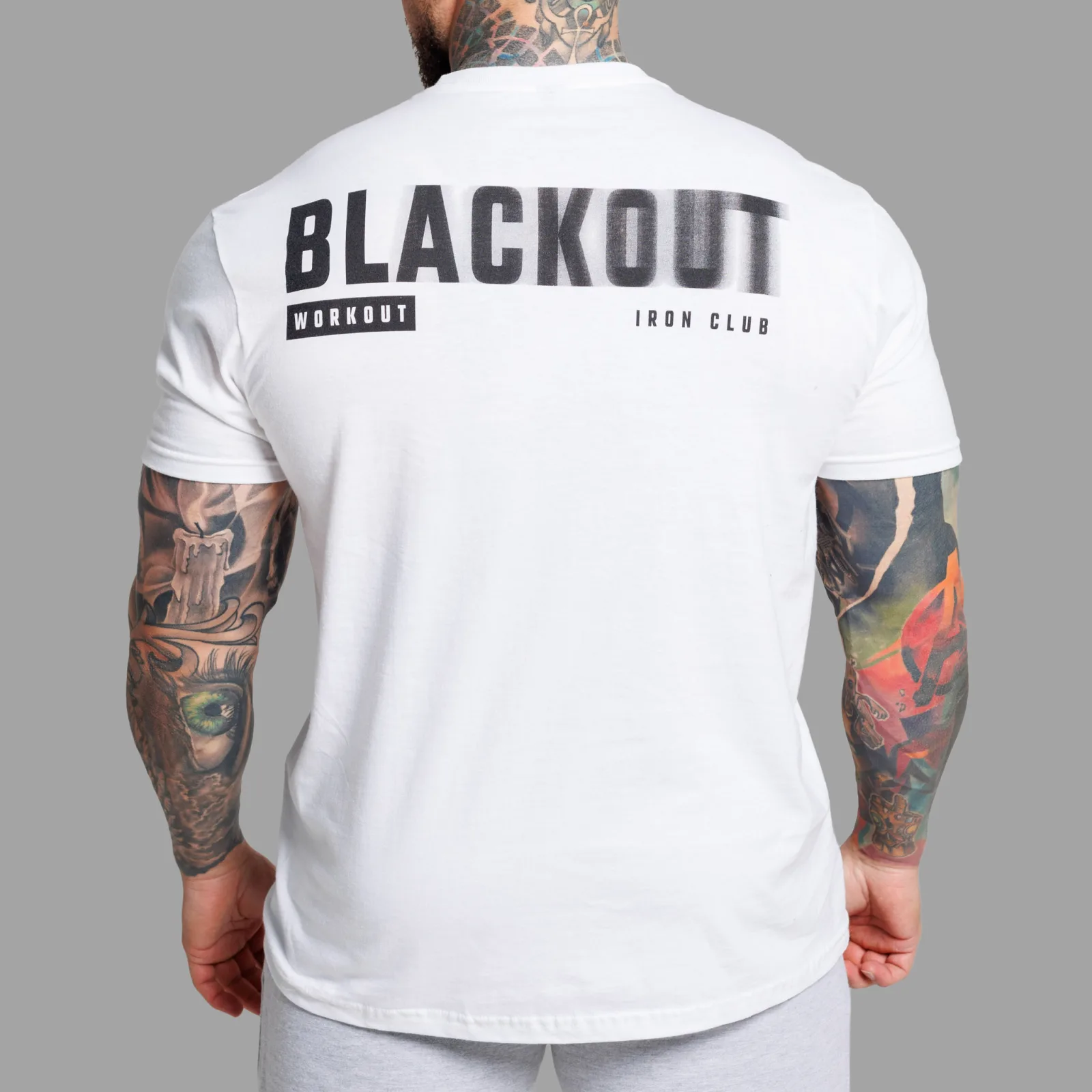 Pánske tričko Iron Aesthetics Blackout, biele-1