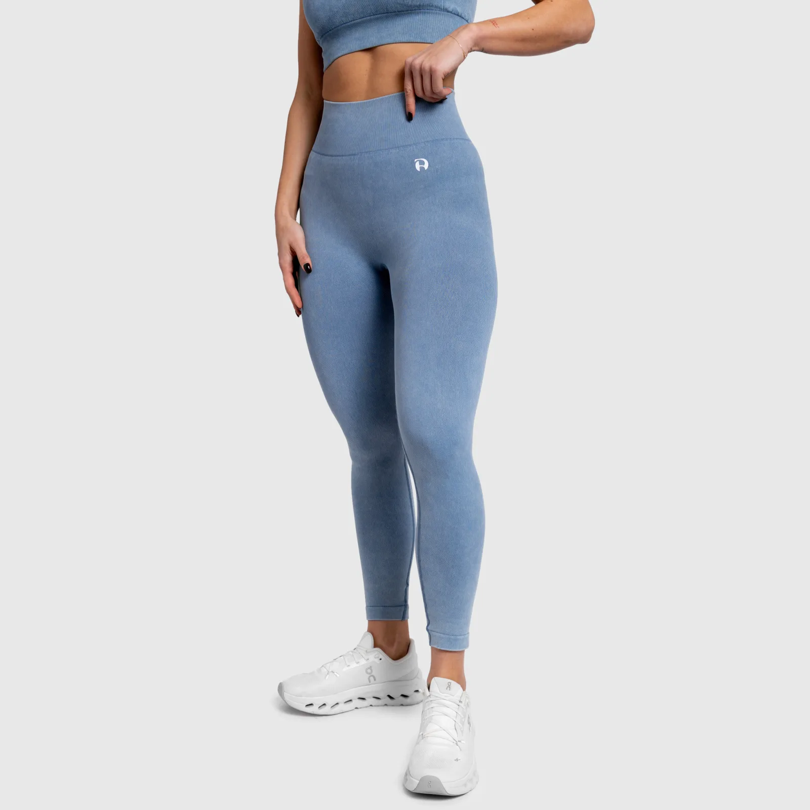 Dámske legíny Iron Aesthetics Faded, washed blue-1