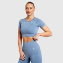 Dámsky crop top Iron Aesthetics Faded, washed blue