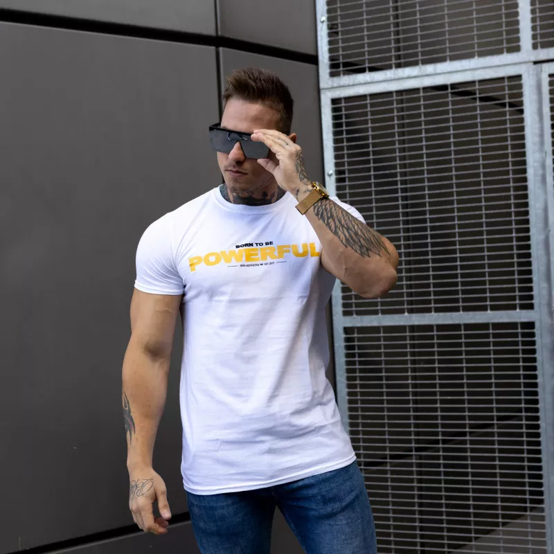 Ultrasoft tričko Iron Aesthetics Powerful, biele-3