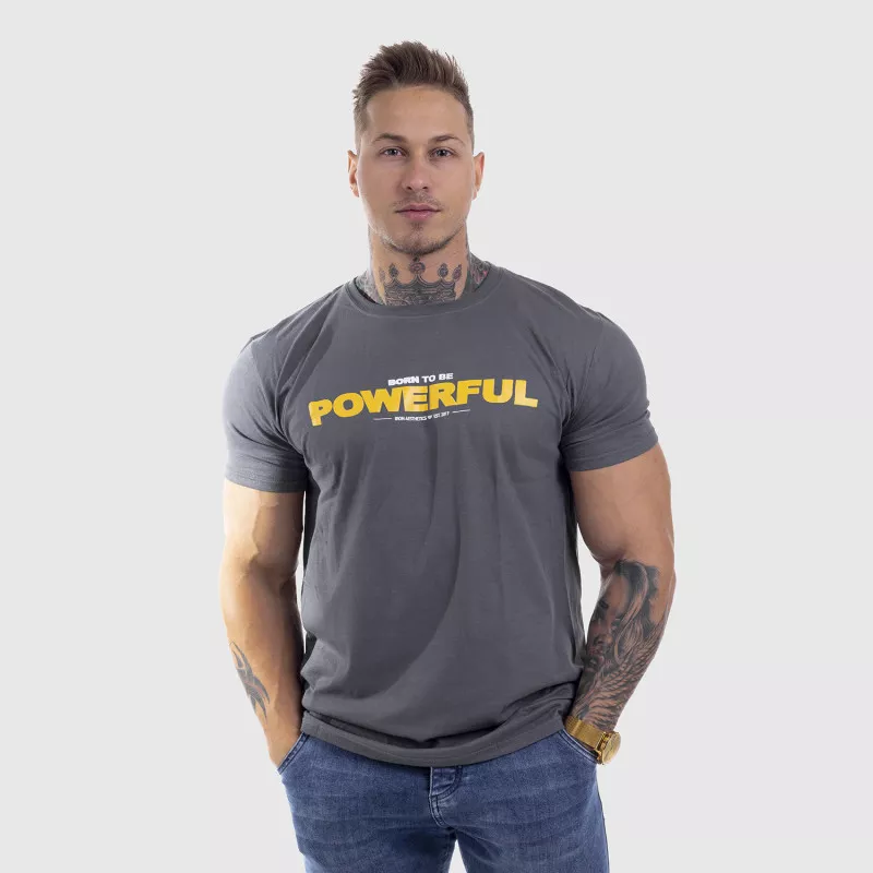 Ultrasoft tričko Iron Aesthetics Powerful, sivé-2