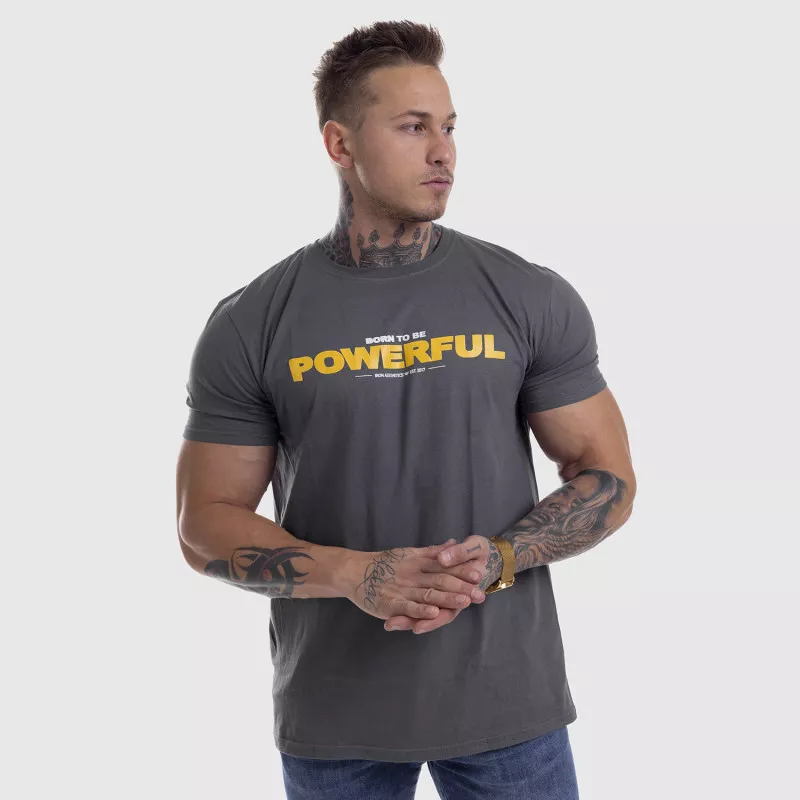 Ultrasoft tričko Iron Aesthetics Powerful, sivé-4