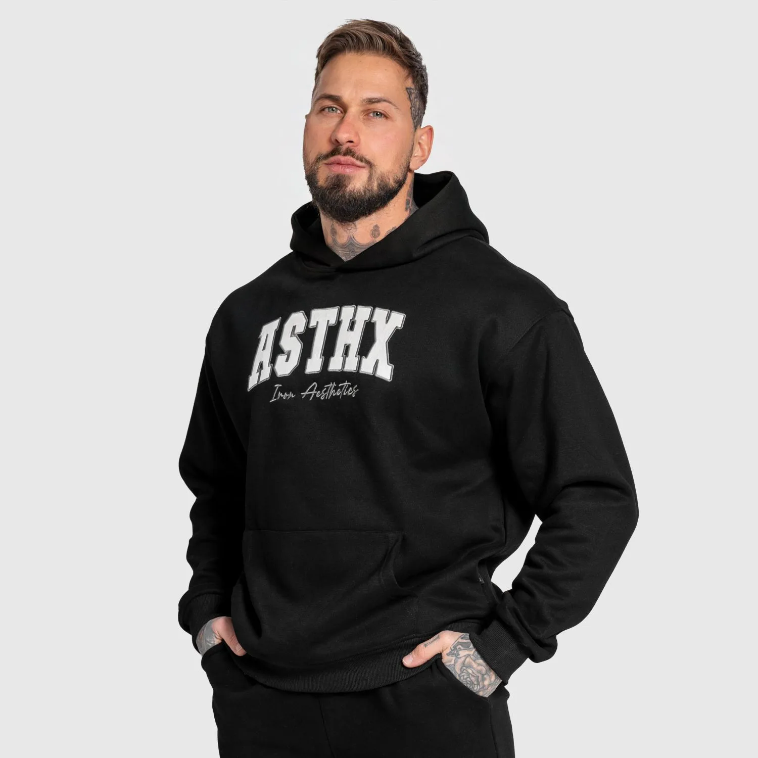 Oversized mikina Iron Aesthetics ASTHX, čierna-1
