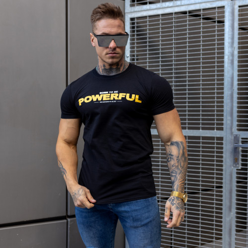 Ultrasoft tričko Iron Aesthetics Powerful, čierne