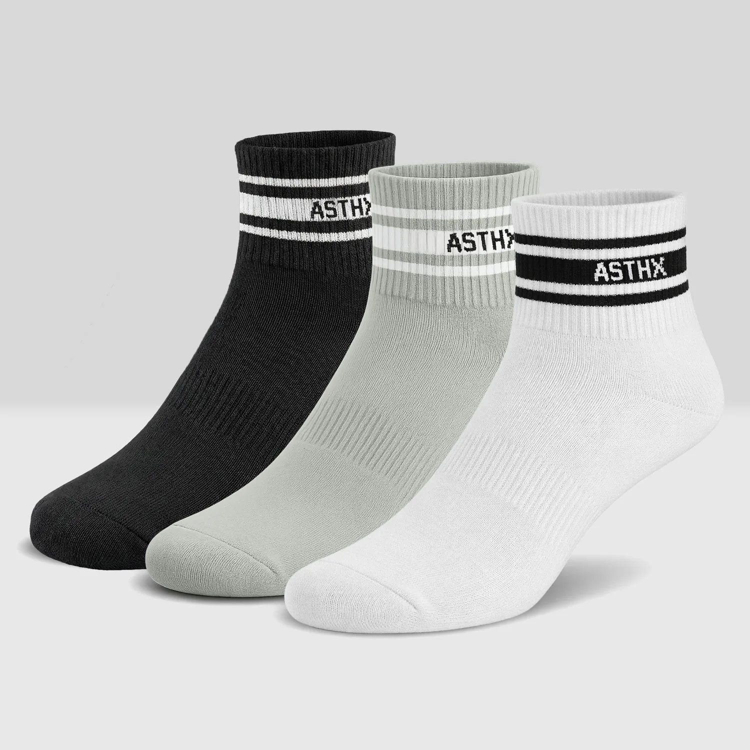 Ponožky Iron Aesthetics ASTHX Varsity crew 3pack-1