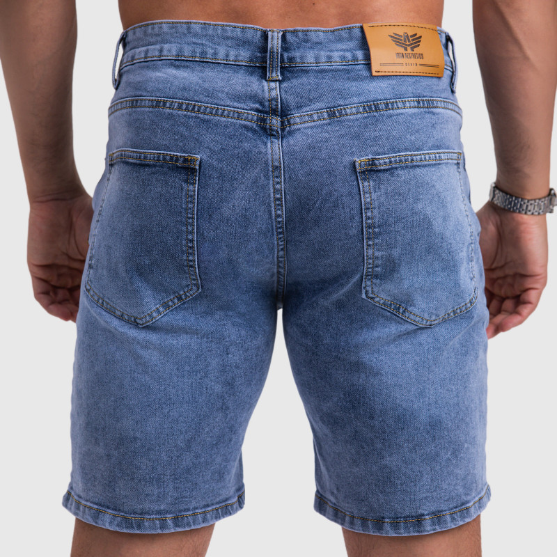 Pánske rifľové kraťasy Iron Aesthetics Denim Stretch, modré · záber 6