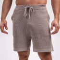Pánske pletené kraťasy Iron Aesthetics Vibe, béžové
