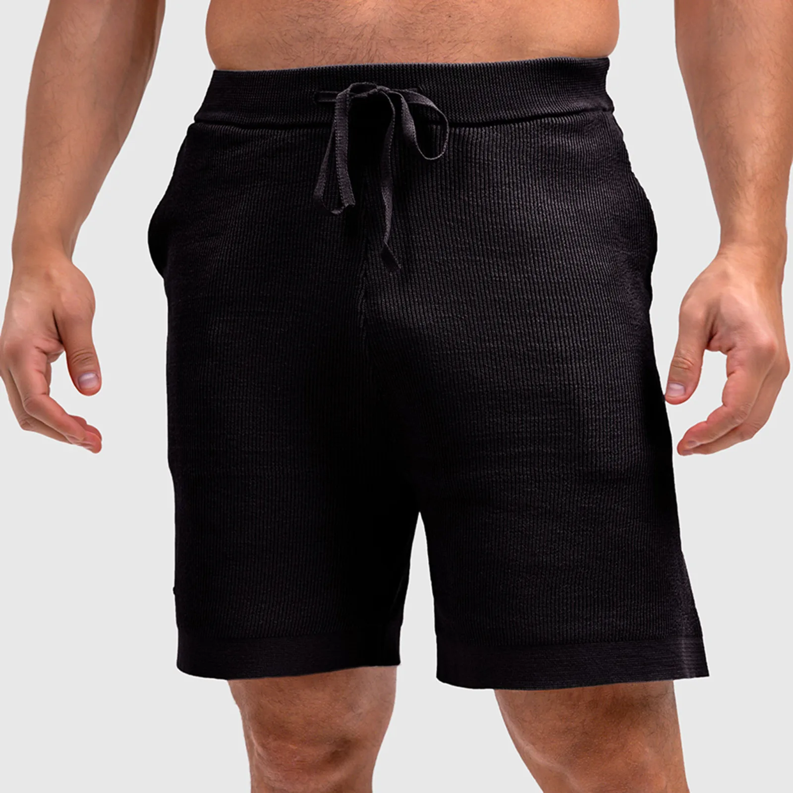 Pánske pletené kraťasy Iron Aesthetics Vibe, čierne-1