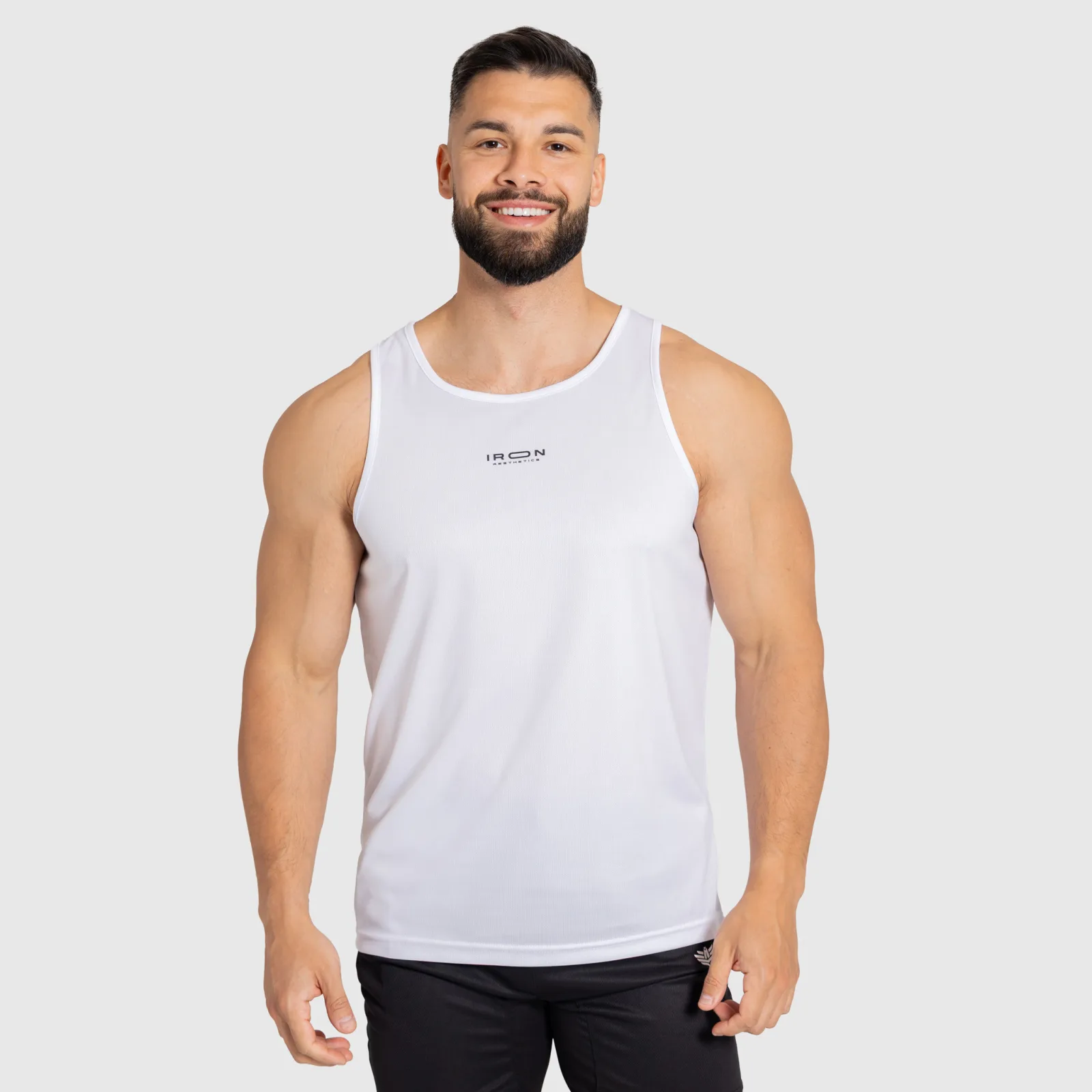 Pánske športové tielko Iron Aesthetics Athlete, biele-1